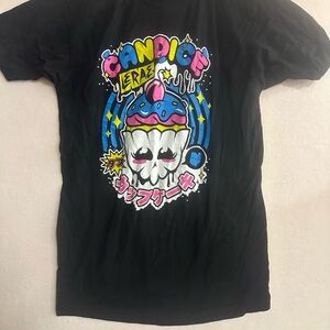 Candice LeRae Cupcake Wrestling T-Shirt Black Graphic Tee Adult Large